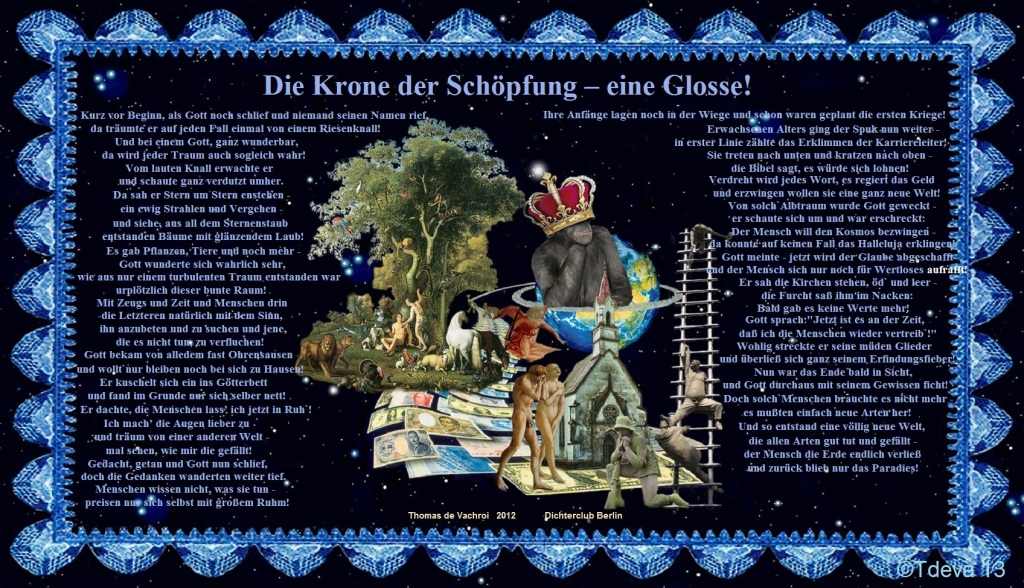 Die Krone der Schöpfung – eine Glosse!