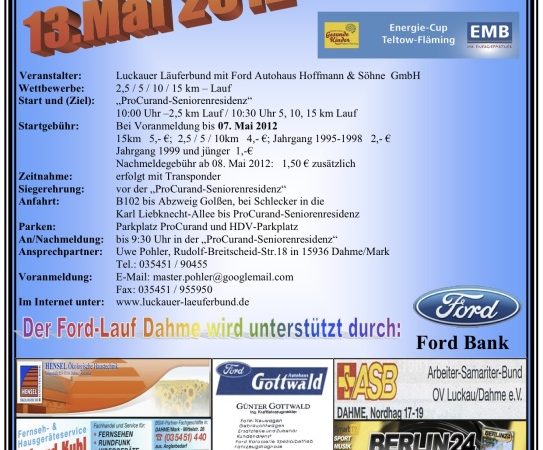 10. Fordlauf in Dahme/Mark