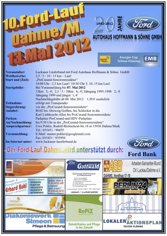 10. Fordlauf in Dahme/Mark