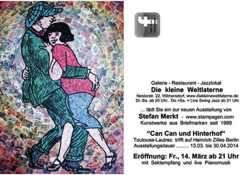 Toulouse Lautrec trifft auf Heinrich Zille – Event der Superlative in Berlin – Briefmarkenkunst von Stefan Merkt
