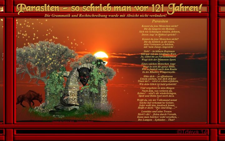 So schrieb man vor 121 Jahre…………..