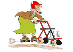 Oma mit Rollator
