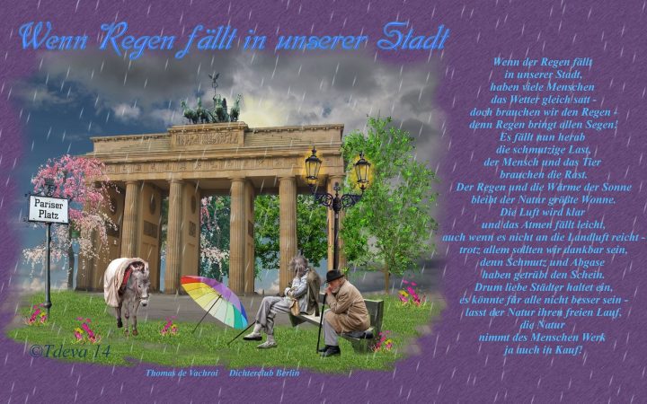 Wenn Regen fällt in unserer Stadt