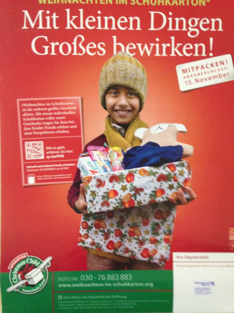 Weihnachten im Schuhkarton – mit kleinen Dingen Großes bewirken!