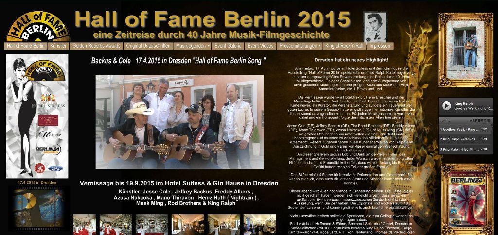 Pressemitteilung  – Hall of Fame im Suitess Hotel Dresden