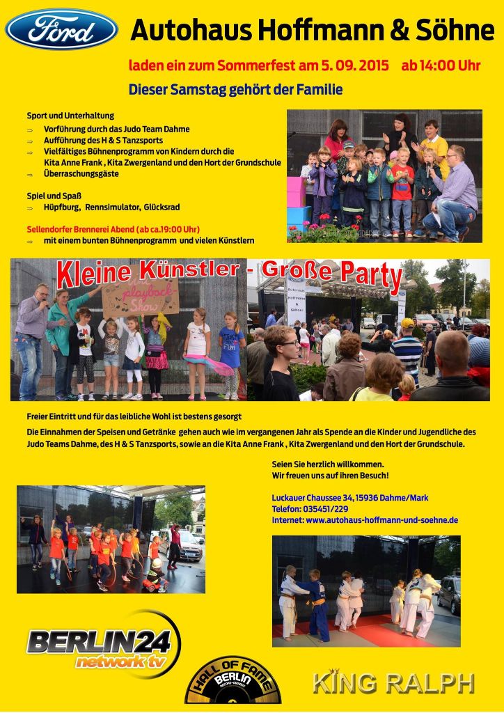 Sommerfest im Ford Autohaus Hoffmann&Söhne in Dahme Mark