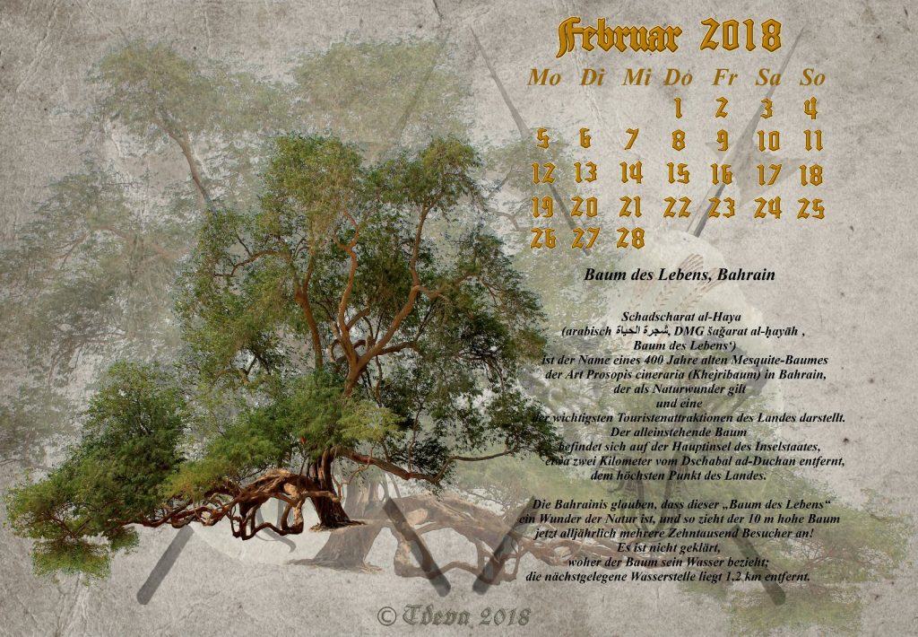 Kalendermonat 2018 – Februar