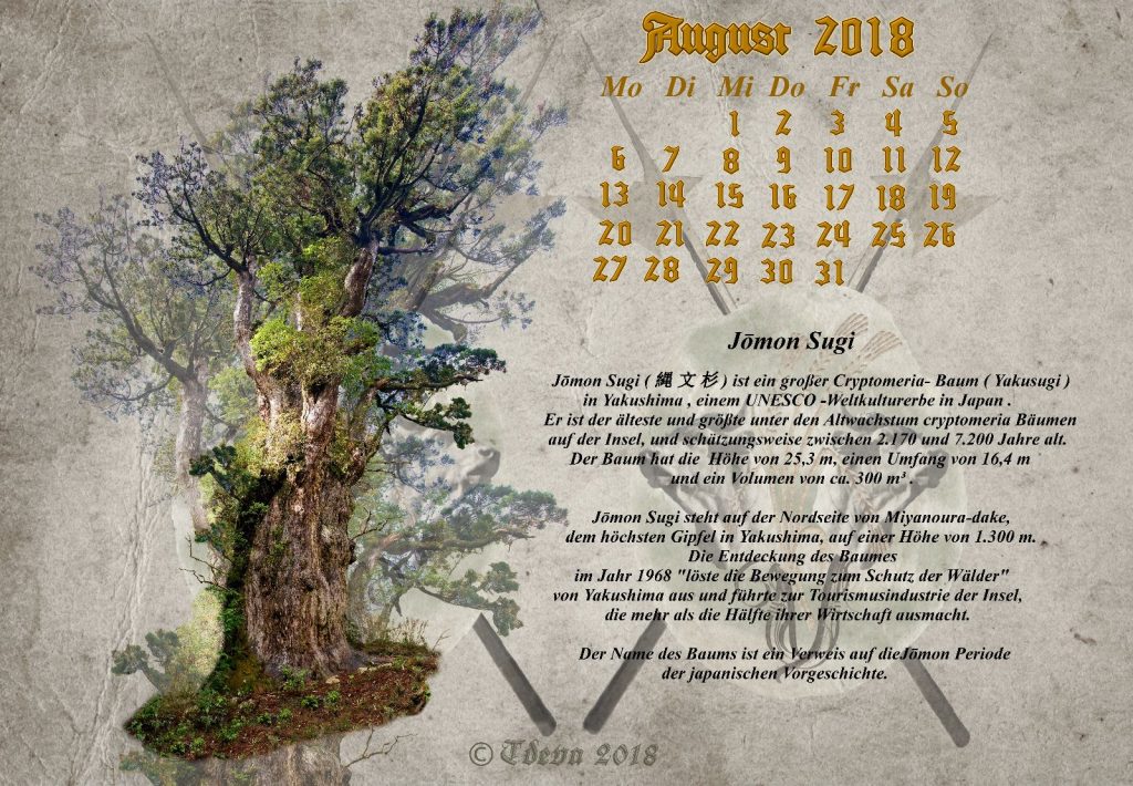 Vachrois Jahreskalender 2018 – Monat August