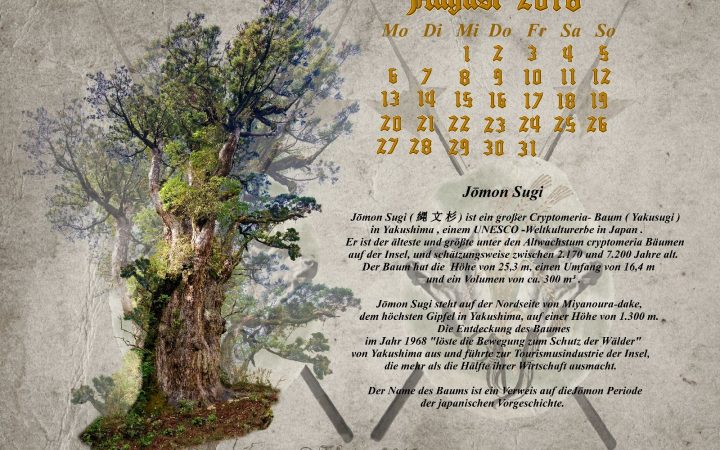 Vachrois Jahreskalender 2018 – Monat August