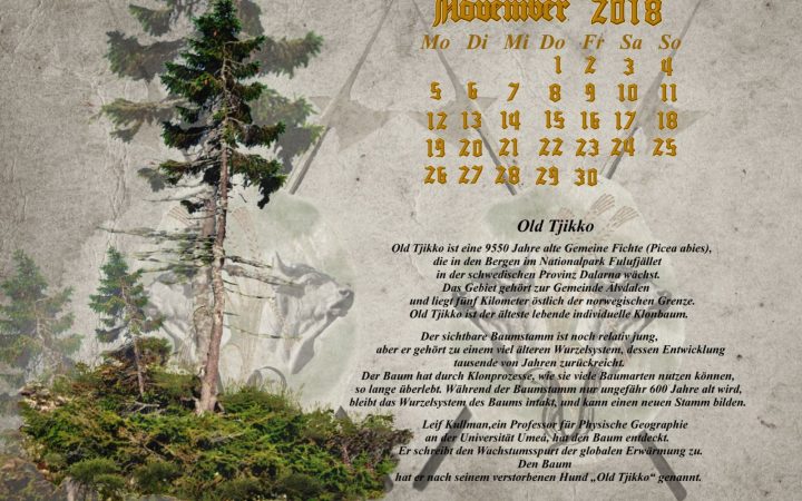 Vachrois Jahreskalender 2018 – Monat November