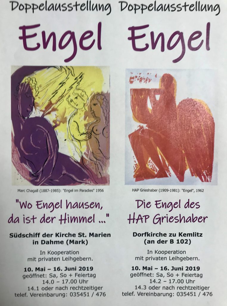Wo Engel hausen, da ist der Himmel – Doppelausstellung in Dahme/Mark