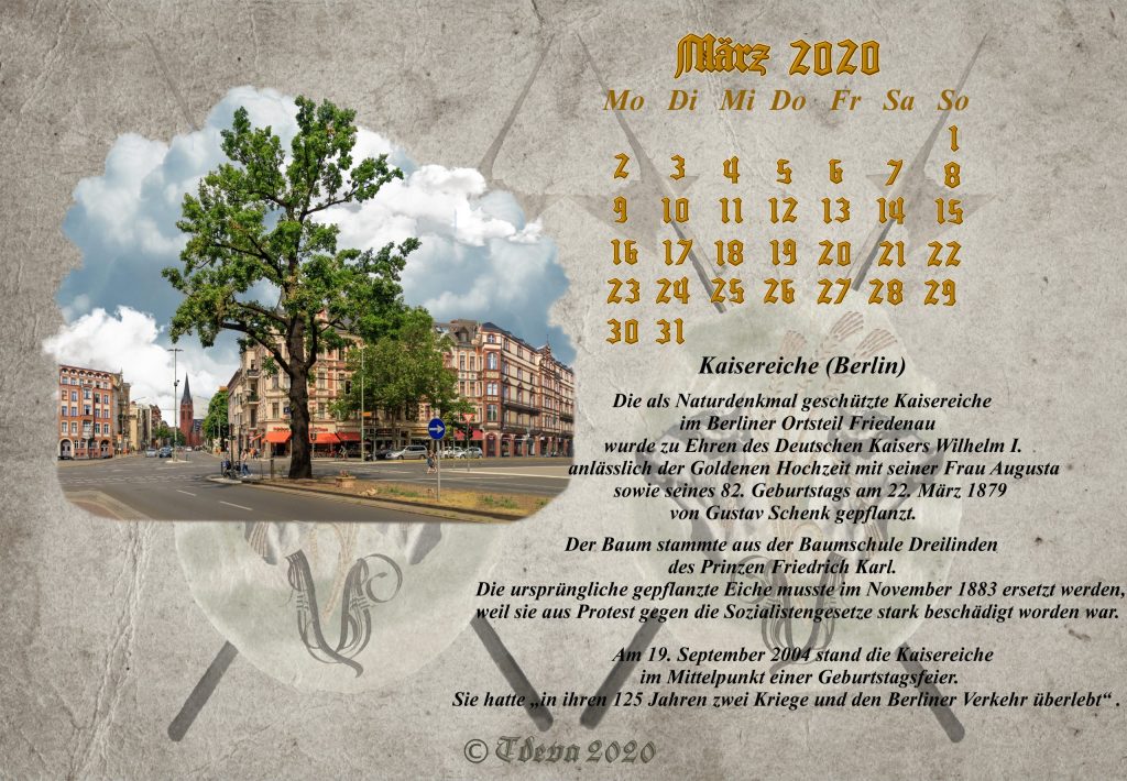 Vachrois Jahreskalender 2020 – Monat März