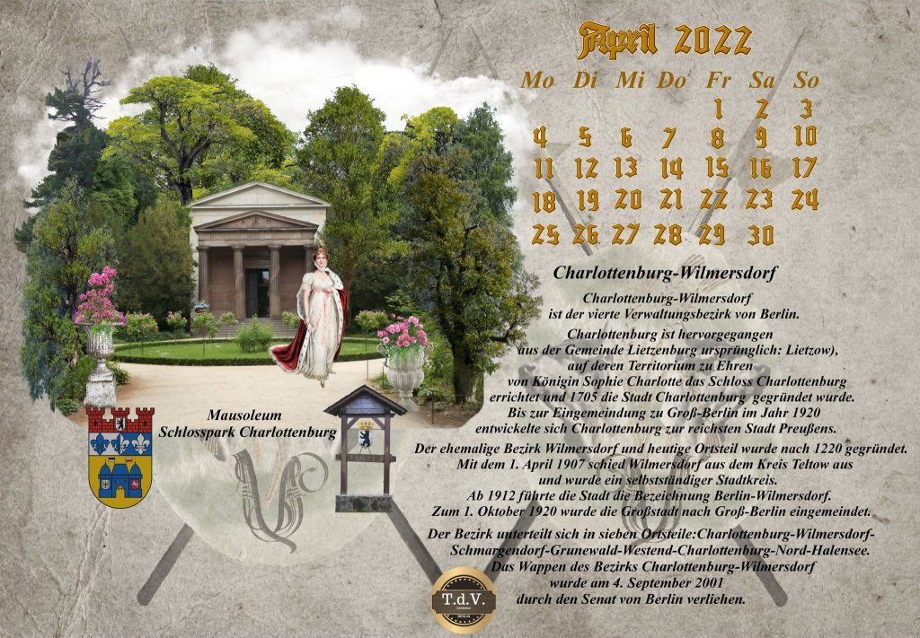 Vachrois Jahreskalender – Monat April – 12 Berliner Bezirke