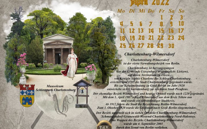 Vachrois Jahreskalender – Monat April – 12 Berliner Bezirke