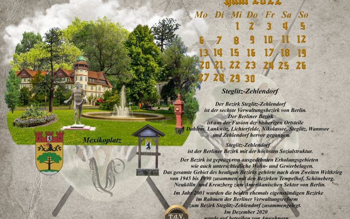 Vachrois Jahreskalender der 12 Berliner Bezirke – Monat Juni