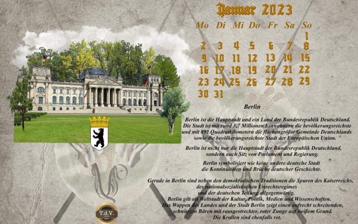 Vachrois Jahreskalender der Bundesländer – Januar 2023