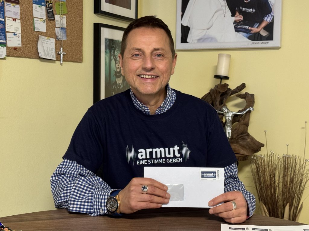 Armut eine Stimme geben sagt Danke