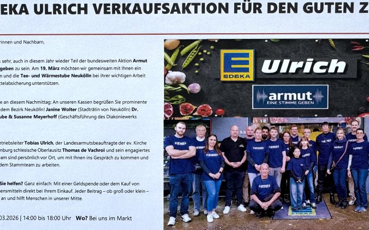 Pressemitteilung EDEKA Ulrich – Kampagne Armut eine Stimme geben